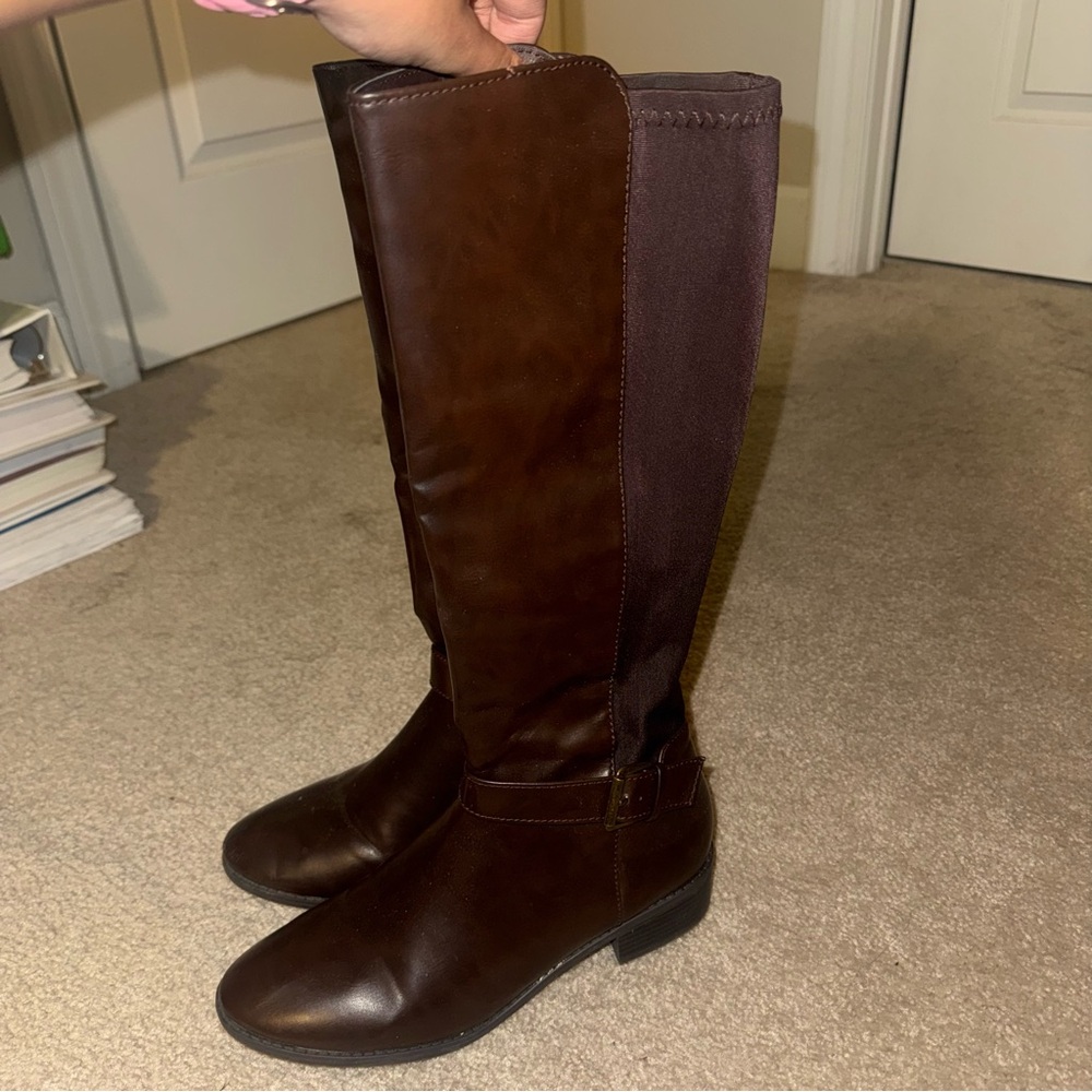 Dark Brown Knee-high Boots